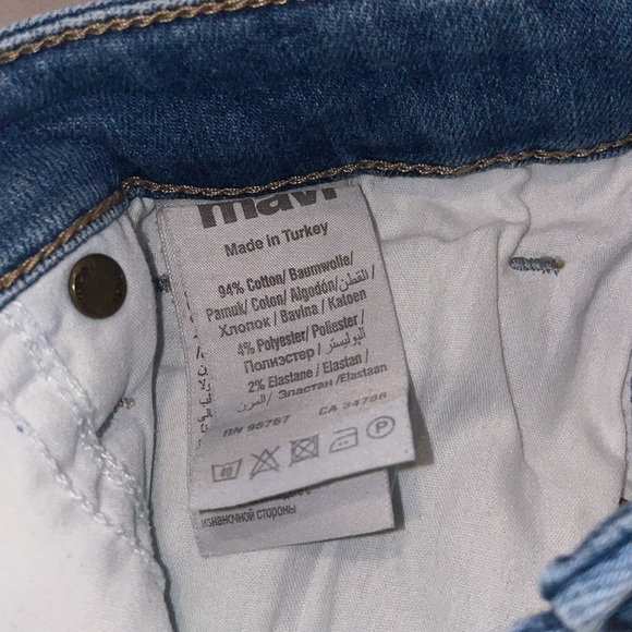 Mavi Distressed Denim Mid Rise Shorts Size 27 - Picture 6 of 7